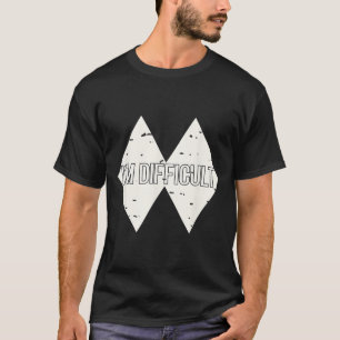 Ich bin Schwierig Lustig Doppelte Skii Schwarze Di T-Shirt