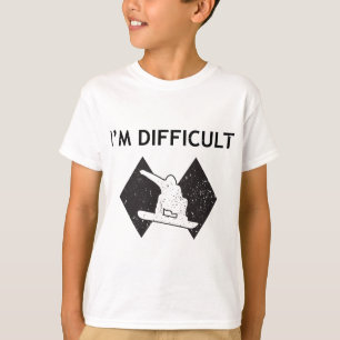 Ich bin schwierige coole Skifahren Sachen für Männ T-Shirt