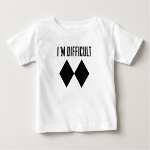 Ich bin schwieriges Skifahren Double Black Diamond Baby T-shirt