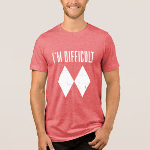 Ich bin schwieriges Skifahren Double Diamond Winte Tri-Blend Shirt