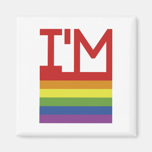 Ich bin schwul   Regenbogenflagge Magnet