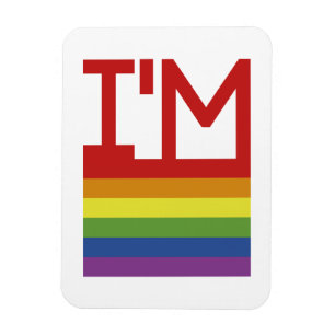 Ich bin schwul   Regenbogenflagge Magnet