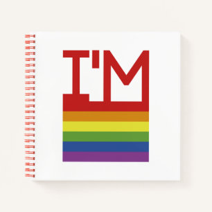 Ich bin schwul Regenbogenflagge Notizbuch