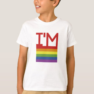Ich bin schwul  Regenbogenflagge T-Shirt
