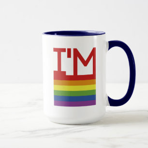 Ich bin schwul Regenbogenflagge Tasse