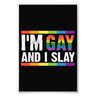Ich bin schwul und ich rocke LGBTQ Gay Pride Fotodruck