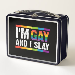 Ich bin schwul und ich rocke LGBTQ Gay Pride  Metall Brotdose