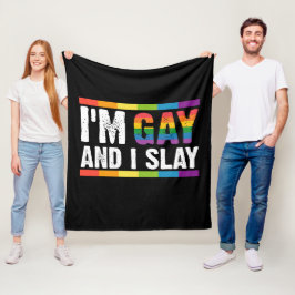 Ich bin schwul und sage LGBTQ-Gay Pride Fleecedecke