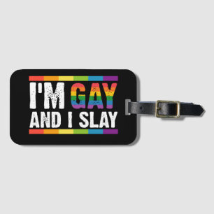 Ich bin schwul und sage LGBTQ-Gay Pride Gepäckanhänger