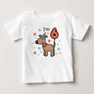 Ich bin sechs Hündchen Baby T-shirt