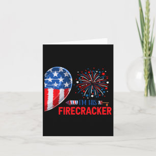 Ich bin sein Firecracker 4. Juli Funny Couple Cost Karte