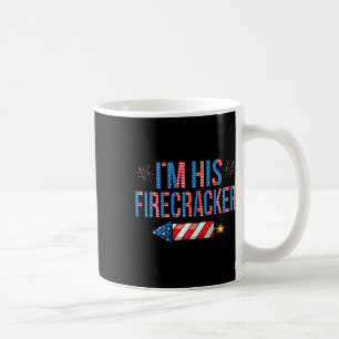 Ich bin sein Firecracker am 4. Juli Niedlicher Mat Kaffeetasse