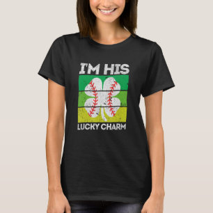 Ich bin sein Glücksbringer Lustiger Baseball Freun T-Shirt