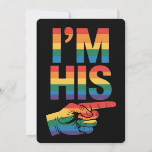 Ich bin sein Homosexuell-Matching LGBTQ Pride Einladung