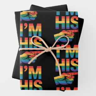 Ich bin sein Homosexuell-Matching LGBTQ Pride Geschenkpapier Set