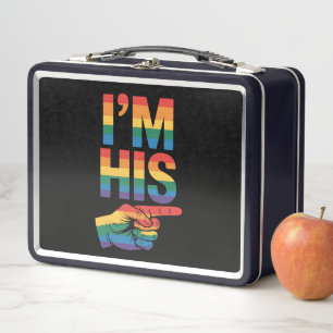 Ich bin sein Homosexuell-Matching LGBTQ Pride Metall Brotdose