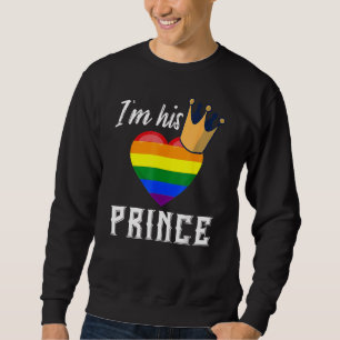 Ich bin sein Prinz Lgbtq Rainbow Heart Gay Boyfrie Sweatshirt