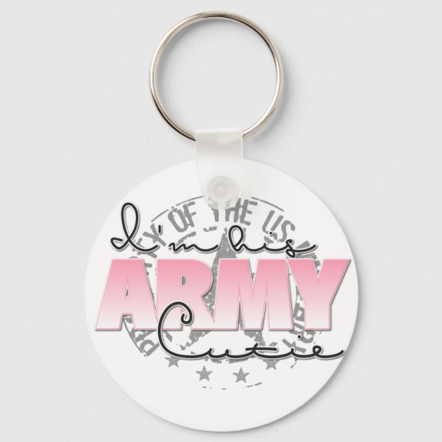 Ich bin seine Army-Süsse Schlüsselanhänger (Vorderseite)