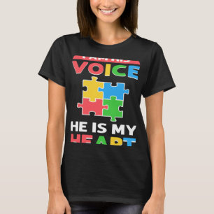 Ich bin seine Stimme Autistisches Kind Autismus Un T-Shirt