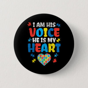 Ich bin seine Stimme, er ist mein Herz, Autismus-B Button