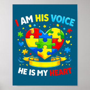 Ich bin seine Stimme, er ist mein Herz, Autismus-B Poster