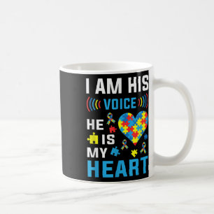 Ich bin seine Stimme, er ist mein Herz Autismus Be Kaffeetasse