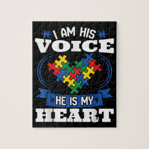 Ich bin seine Stimme, er ist mein Herz Autismus Be Puzzle