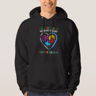 Ich bin seine Stimme, er ist mein Herz blauer Auti Hoodie
