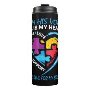 Ich bin seine Stimme, er ist mein Herz, das ich bl Thermosbecher