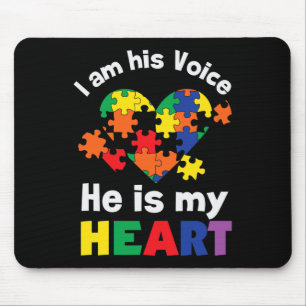 Ich bin seine Stimme, er ist meine Mama des Autism Mousepad