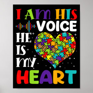 Ich bin seine Stimme, er ist meine Mama des Autism Poster