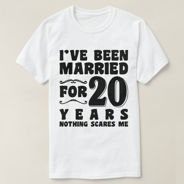 Ich bin seit 20 Jahren Verheiratet, zum Hochzeitst T-Shirt (Design vorne)