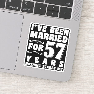 Ich bin seit 57 Jahren zum Geburtstag Verheiratet Aufkleber