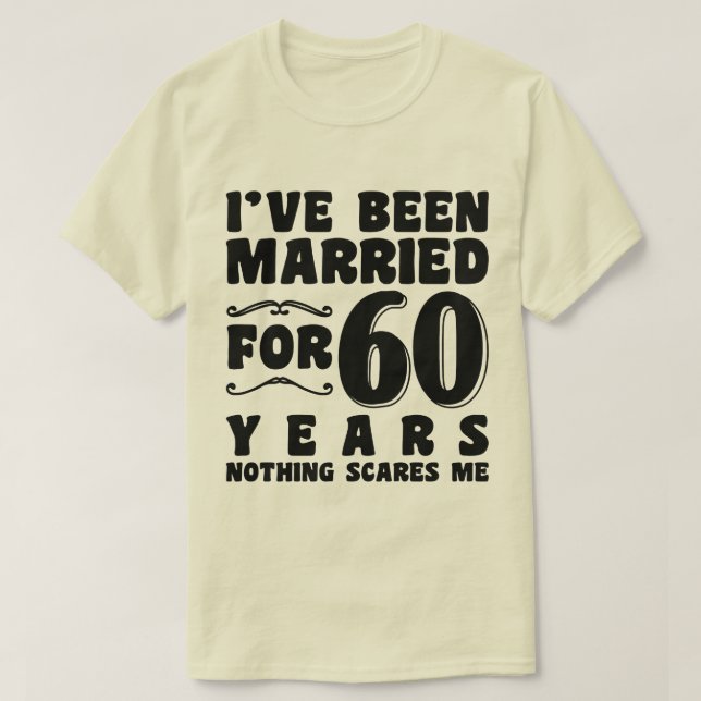Ich bin seit 60 Jahren Cool Verheiratet T-Shirt (Design vorne)