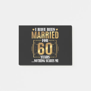 Ich bin seit 60 Jahren Verheiratet, 60. Hochzeit Post-it Klebezettel