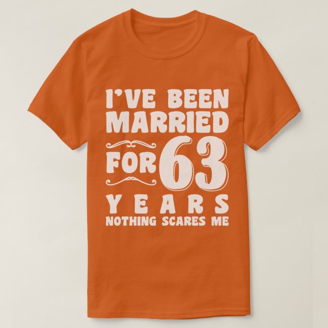 Ich bin seit 63 Jahren Cool Verheiratet T-Shirt (Design vorne)