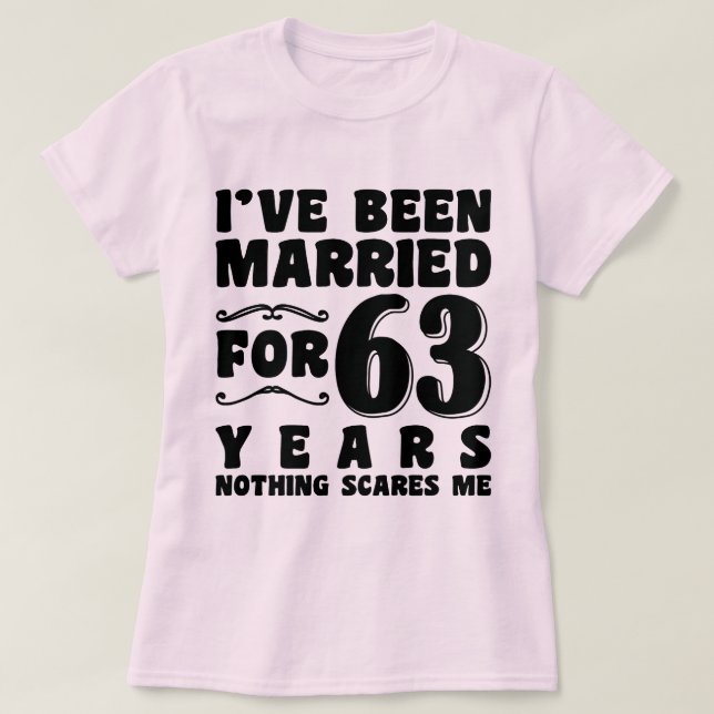 Ich bin seit 63 Jahren Verheiratet Verlobung in Ge T-Shirt (Design vorne)