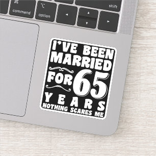 Ich bin seit 65 Jahren Cool Verheiratet Aufkleber