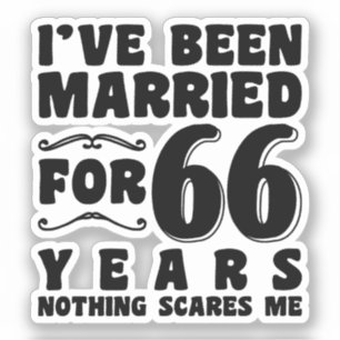 Ich bin seit 66 Jahren Cool Verheiratet Aufkleber