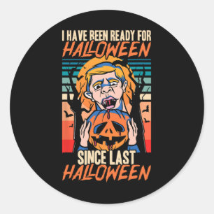 Ich bin seit letztem Jahr zu Halloween fertig Runder Aufkleber