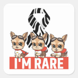 Ich bin seltene JJ-Sticker Quadratischer Aufkleber