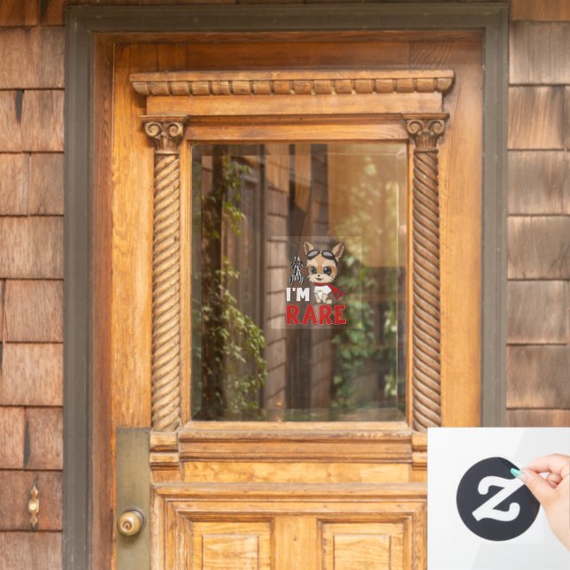 Ich bin seltene JJ Window Sticker White Lettering (Haustür)