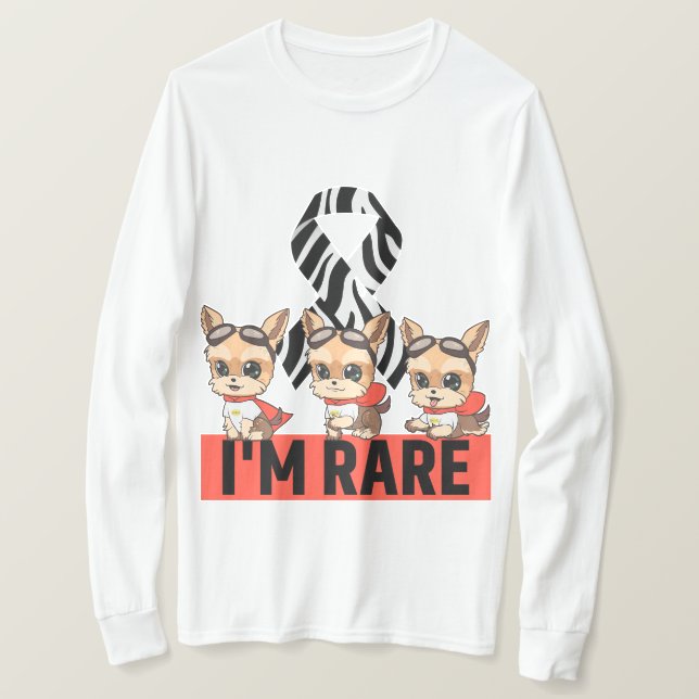 Ich bin seltener JJ 3 Posen Langschläfer T-Shirt (Design vorne)