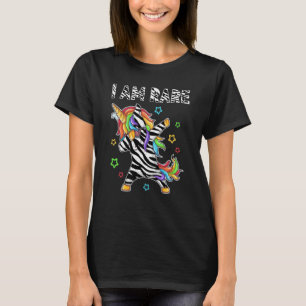 Ich bin seltenes Zebra-Einhorn-Krieger Seltene Kra T-Shirt