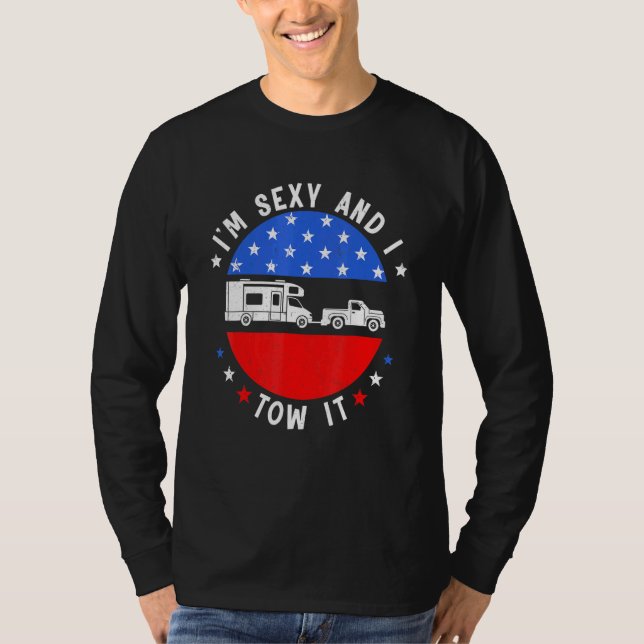 Ich bin sexy und ich habe es Caravan Camping Ameri T-Shirt (Vorderseite)