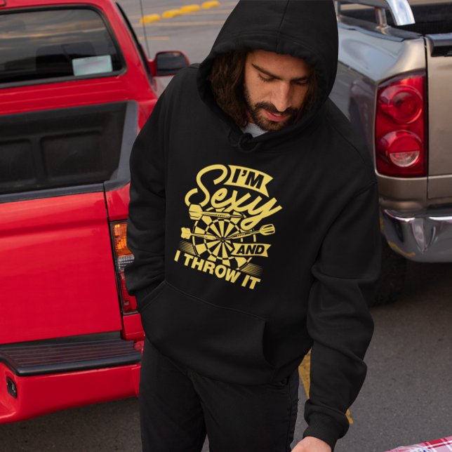 Ich bin sexy und wirf es ab - Naughty Dart Lover Hoodie (Von Creator hochgeladen)