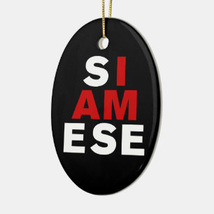 ICH BIN SIAMESE KERAMIK ORNAMENT