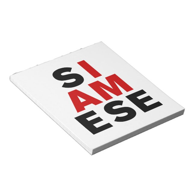 ICH BIN SIAMESE NOTIZBLOCK (angewinkelt)