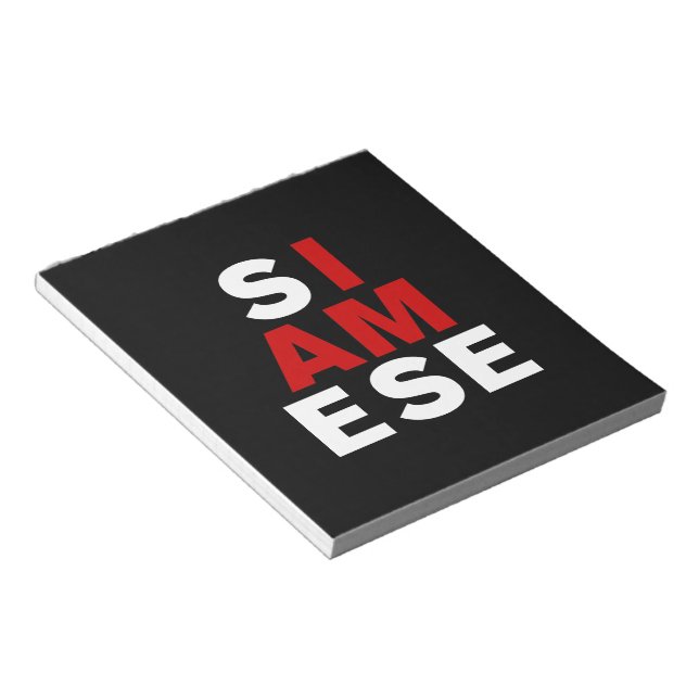 ICH BIN SIAMESE NOTIZBLOCK (angewinkelt)