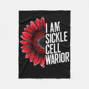 Ich bin Sichelzellenkrieger Burgundy Sonnenblume A Fleecedecke